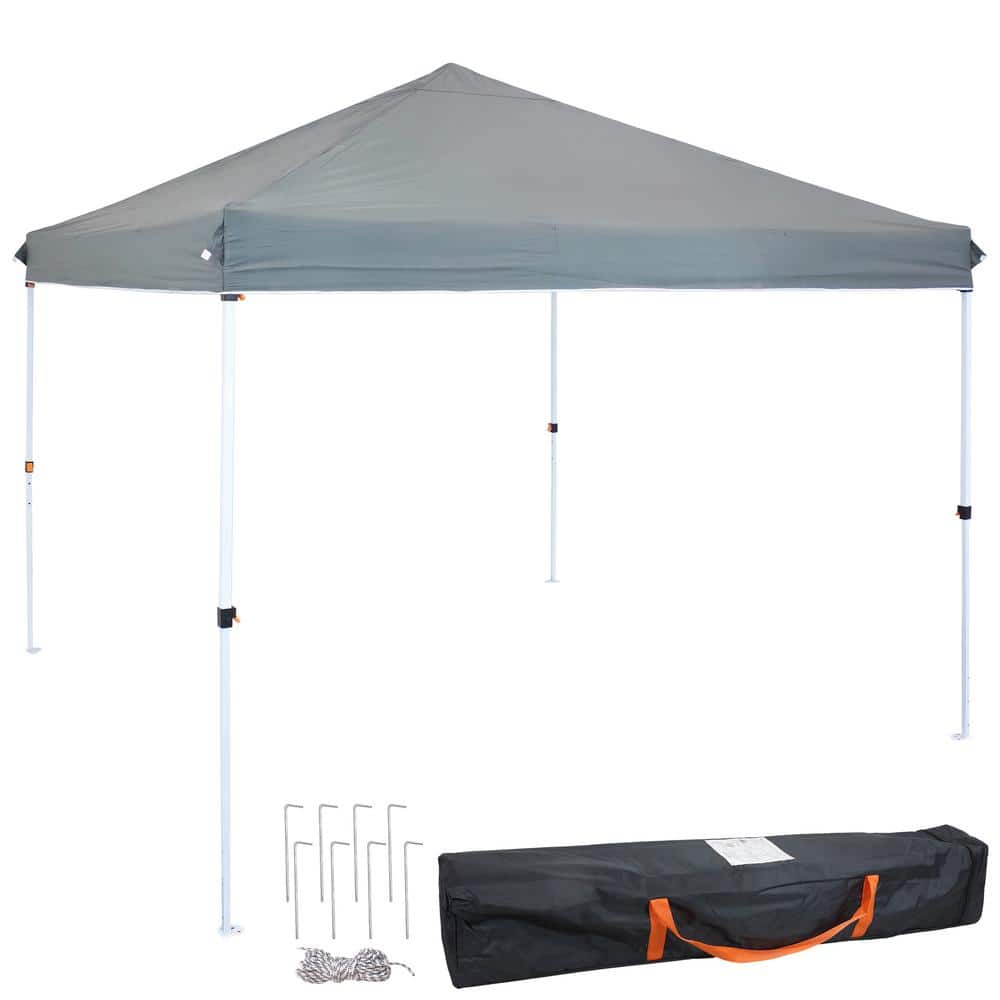 Sunnydaze 12 ft. x 12 ft. Gray Standard Pop Up Canopy with