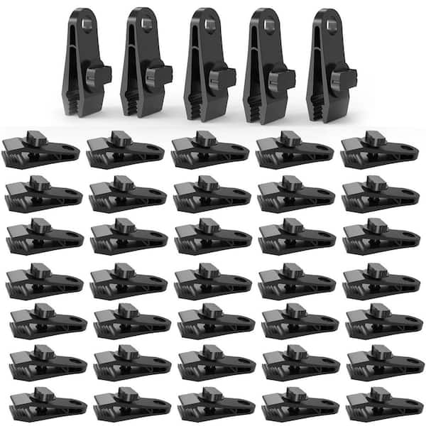 Heavy Duty Lock Grip Tarp Clips with Alligator Clamp Teeth Design, 40-Piece for Tarp, Tents, Canvas, Pool, Awning