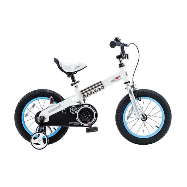 Royalbaby Buttons Kid's Bike, Boy's Bikes and Girl's Bikes with Training Wheels, 16 in. Wheels in Blue
