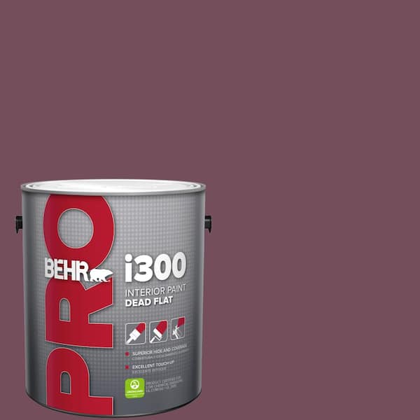 BEHR PRO 1 gal. #S120-7 Fine Wine Dead Flat Interior Paint