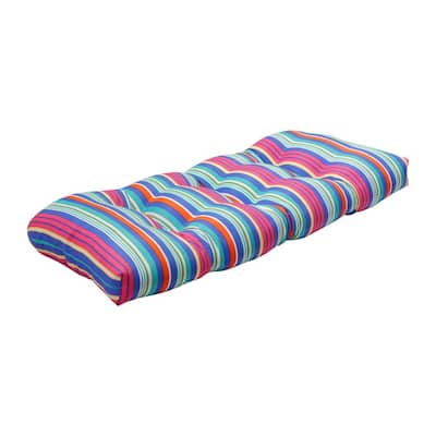 striped bench cushion