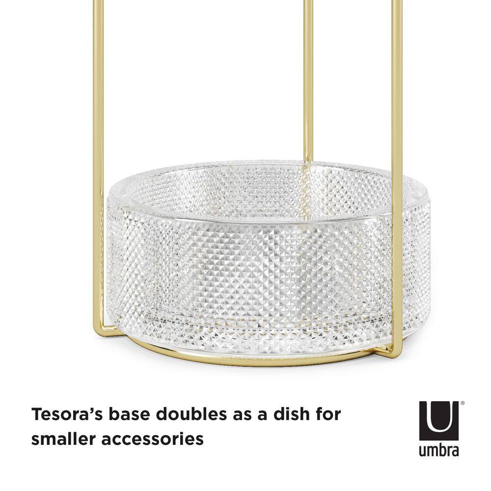 Tesora Gold and Glass Polished Jewelry Stand