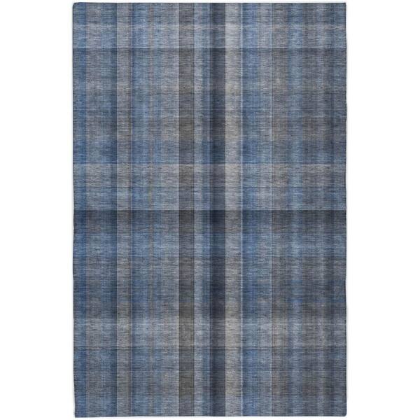Dream Shag Premium Machine Washable Abstract ADS548 Blue 10 ft. x 14 ft. Area Rug