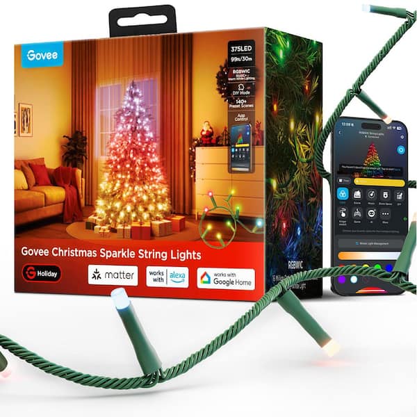 Govee 98 ft. Multi-color Christmas Sparkle String Light