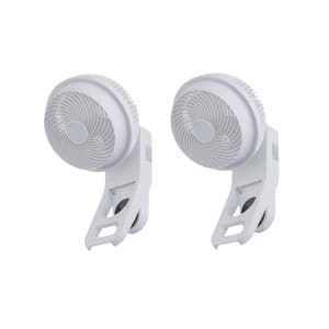 7 in. 3-Speed Air Circulation Wall Fan in White with Remote Control and Adjustable Tilt(2-Pack)