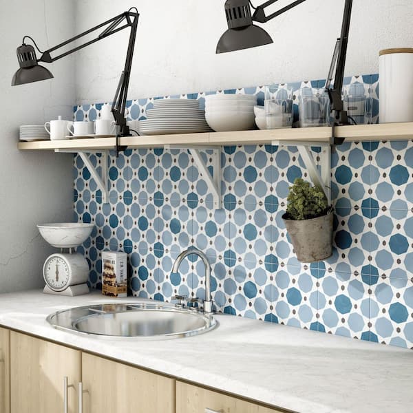 Caprice Colors Sapphire 7-7/8 in. x 7-7/8 in. Porcelain Floor and Wall Tile (11.25 sq. ft./Case)
