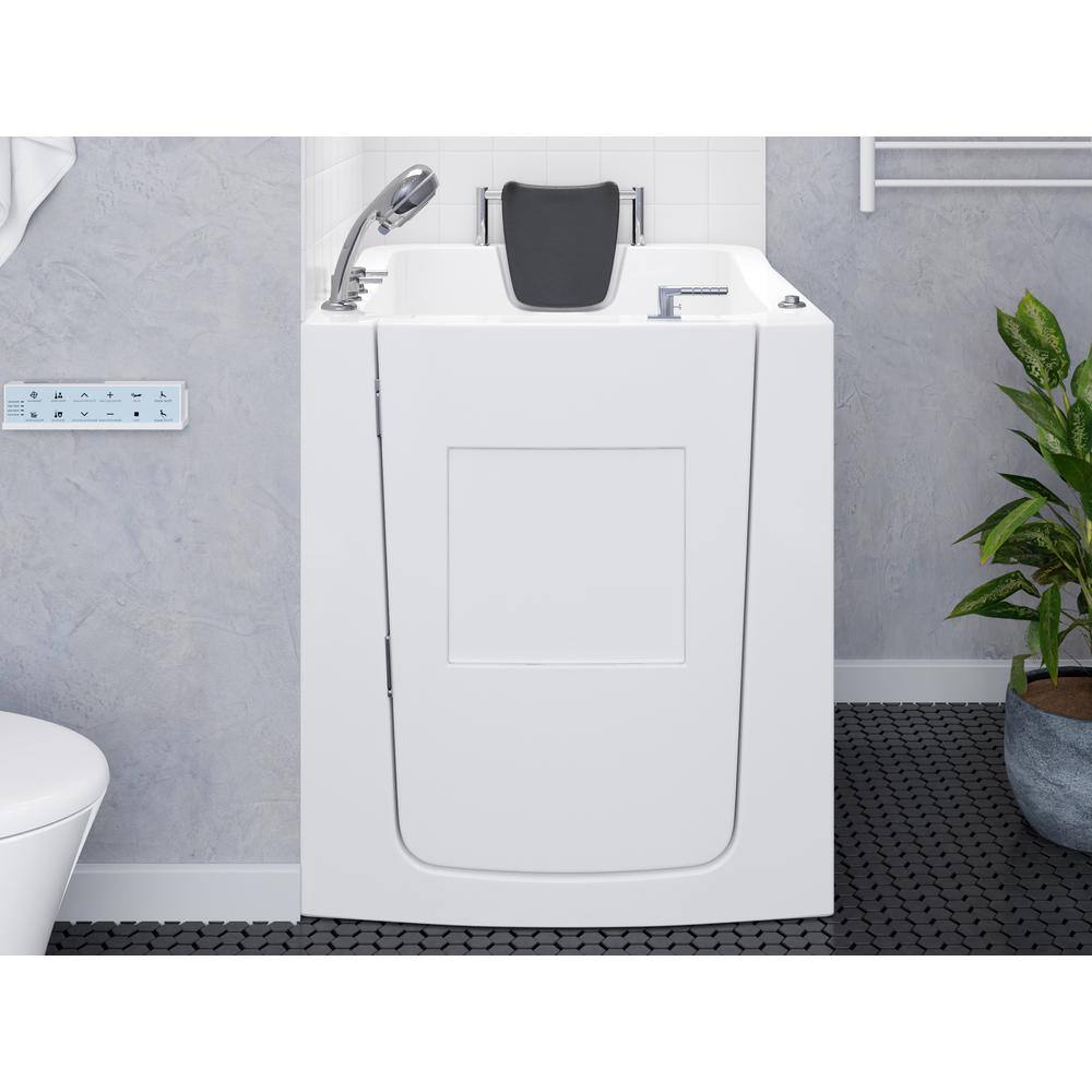 Universal White Fiberglass Walk-In Air Bathtub with Left Drain