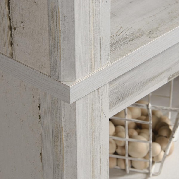 SAUDER 69 in. White Plank Engineered Wood 5-Shelf Bookcase 426423