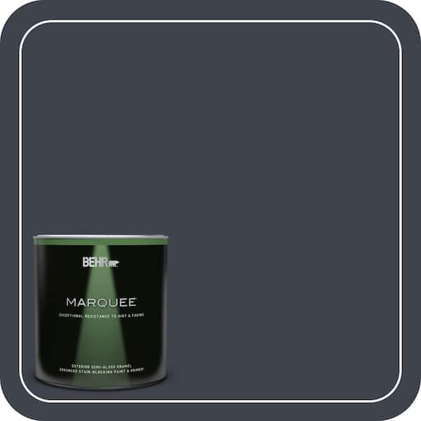 BEHR MARQUEE 1 qt. #ECC-23-3 Blackbird Semi-Gloss Enamel Exterior Paint & Primer