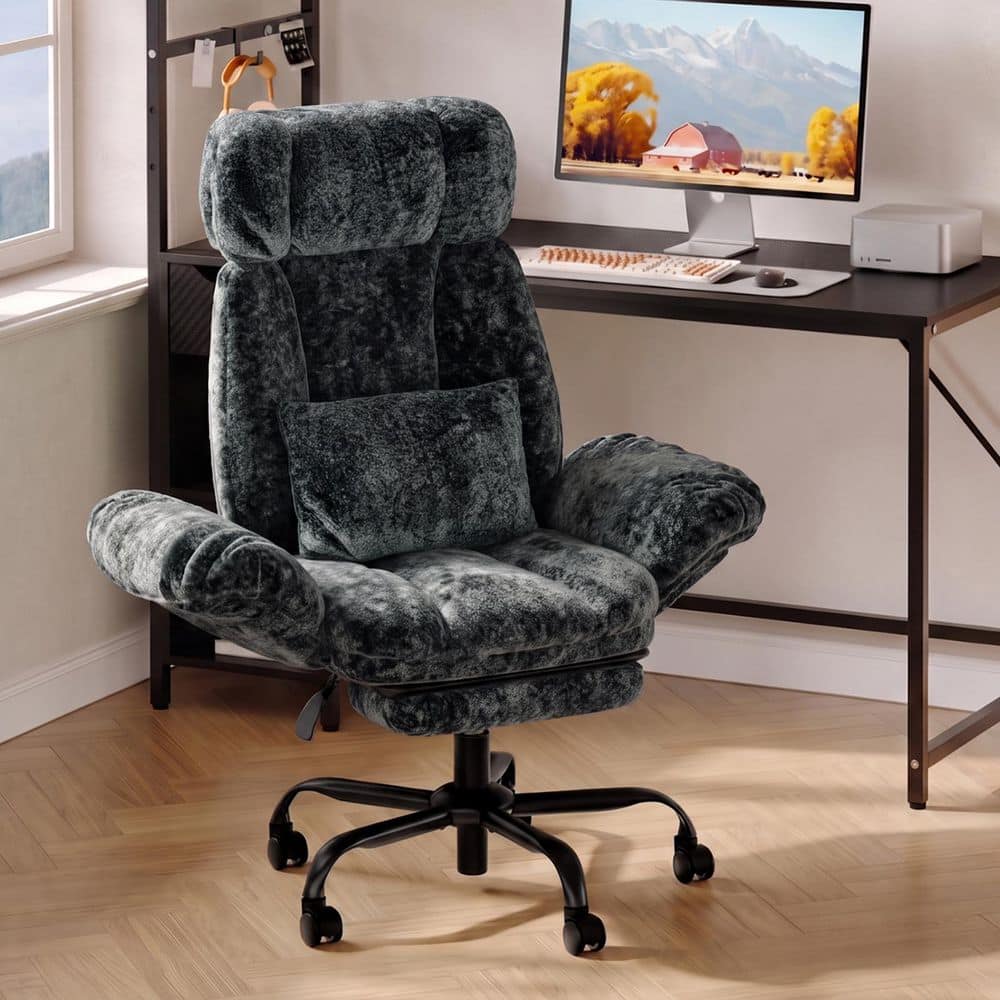 Bestier 44 in Plush Velvet Corduroy Cross Legged Massage Ergonomic
