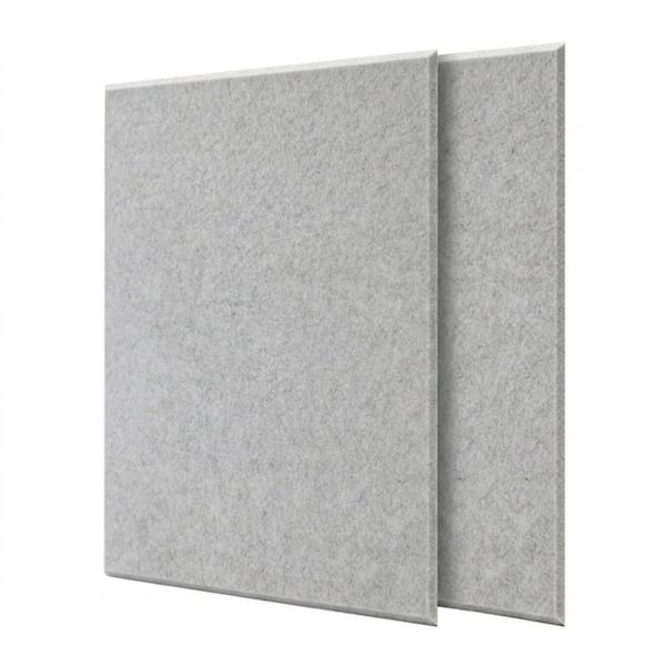 0.48 in. T x 24 in. W x 4 ft. Gray Fiber Sound Absorbing Panel, 2-Pack