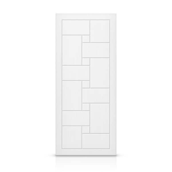 CALHOME 42 in. x 96 in. Hollow Core White Painted Composite MDF Interior Door Slab