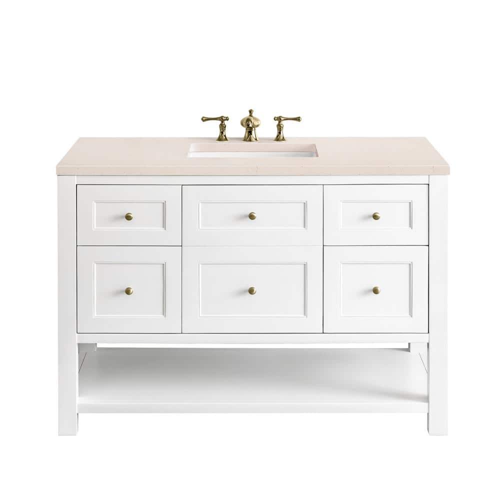 Breckenridge 48" White Solid Wood Single Vanity