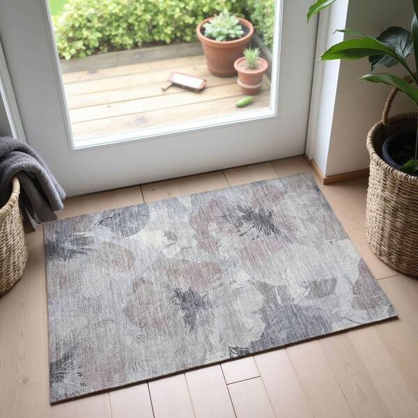 Mayfield Premium Machine Washable Abstract AMF1554 Taupe 2 ft. x 3 ft. Area Rug