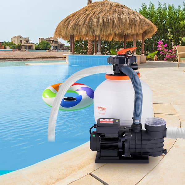 Filtration Area sq. ft. 14 Sand Filter Pump 3/4 HP Pump Filter Set 14 in. 6-Way Multi-Port Valve Strainer for Pool