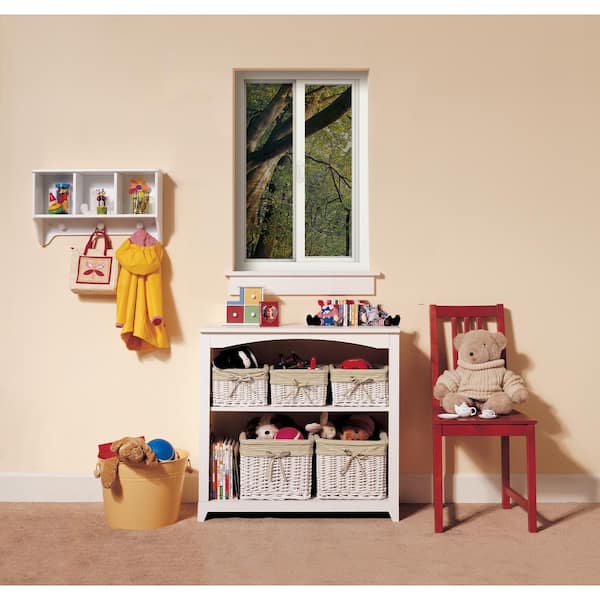 23.5 in. x 23.5 in. V-2500 Series White Vinyl Left-Handed Sliding Window with Fiberglass Mesh Screen