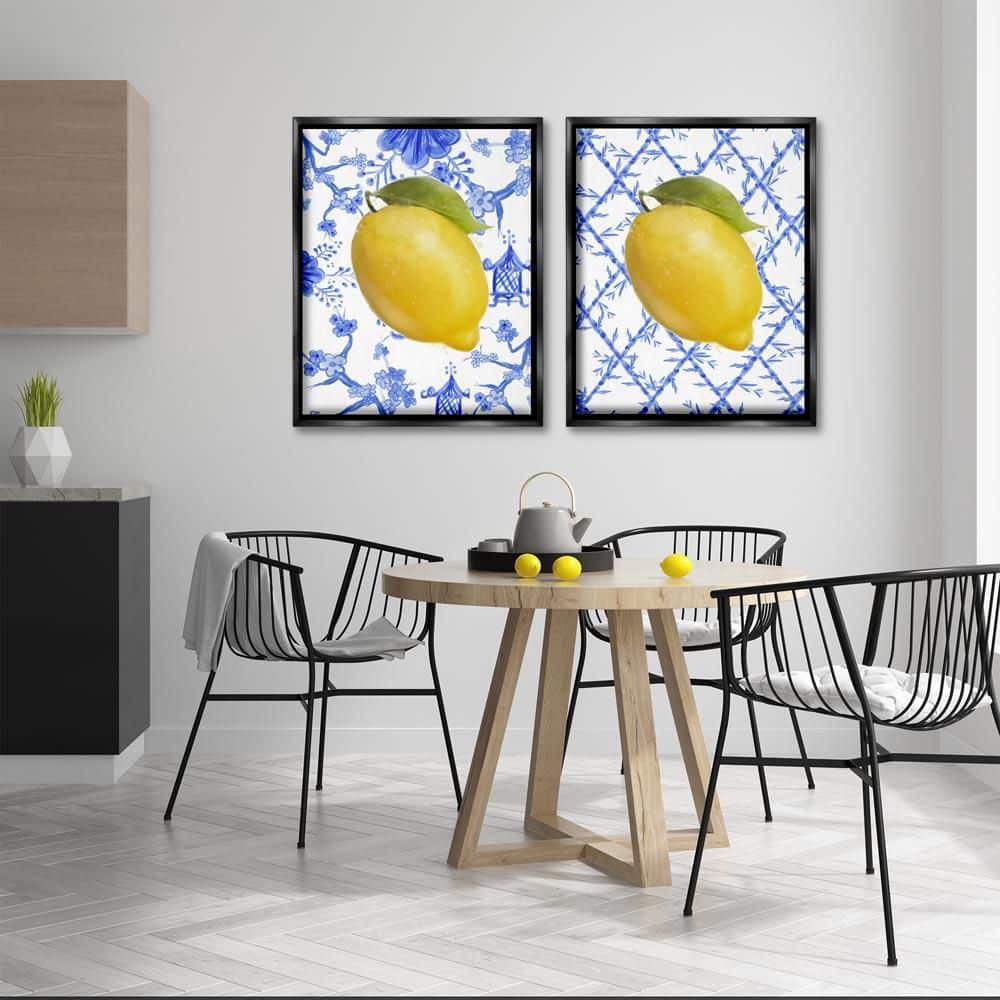 Classic Chinoiserie Lemons by Matthew Piotrowicz 2 Piece Black Floater Frame Food Graphic Art Print 31 in. x 25 in. price history on PriceWatchPro