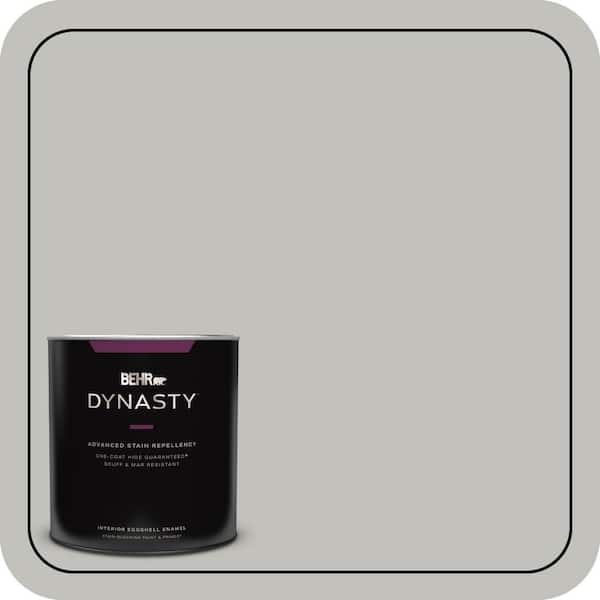 BEHR DYNASTY 1 qt. #QE-50 Gull Gray Eggshell Enamel Interior Stain-Blocking Paint & Primer