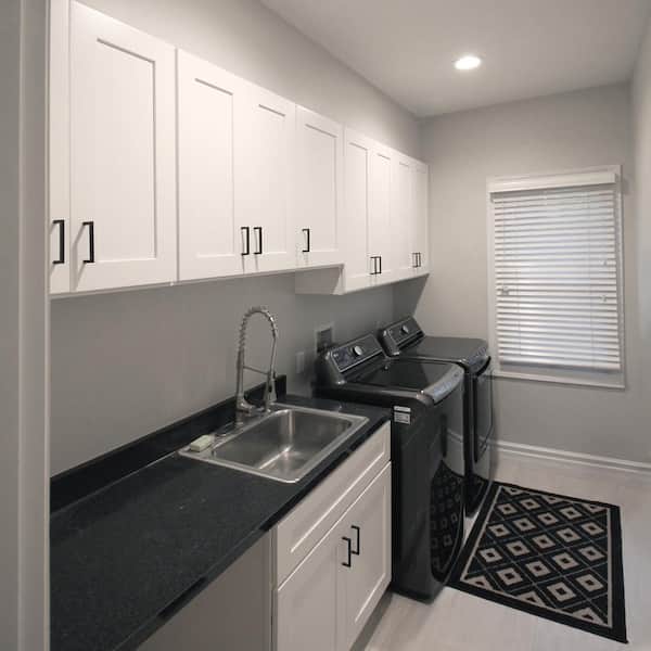 Brookings Solid Wood Ready to Assemble Shaker 30x15x12 in. 2 Door Wall Kitchen Cabinet in White