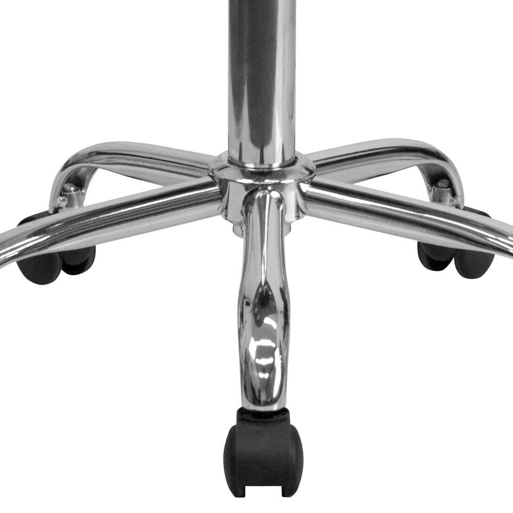 Orange Adjustable Swivel Backless Metal Task Stool