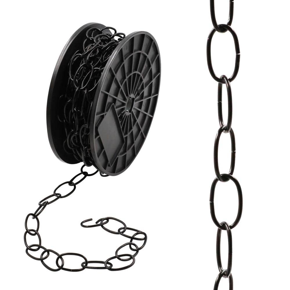 Black Decorator Steel Chain #2/0 x 50 ft 