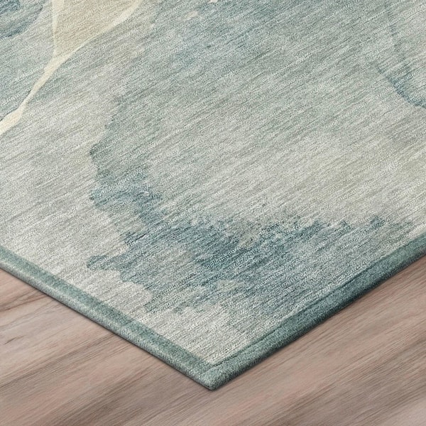 Chantille Machine Washable Indoor/Outdoor Abstract ACN3037 Denim 10 ft. x 14 ft. Area Rug