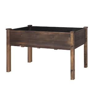 48 in. L x 24 in. W x 30 in. H Carbonized Raised Garden Bed with Liner