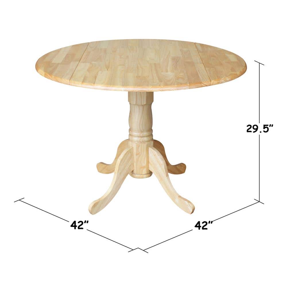 Classic Versatile Dual Drop Leaf Dining Set with Ladder Back Chairs