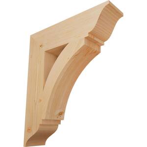 5.5 in. x 28 in. x 24 in. Douglas Fir Thorton Traditional Smooth Bracket