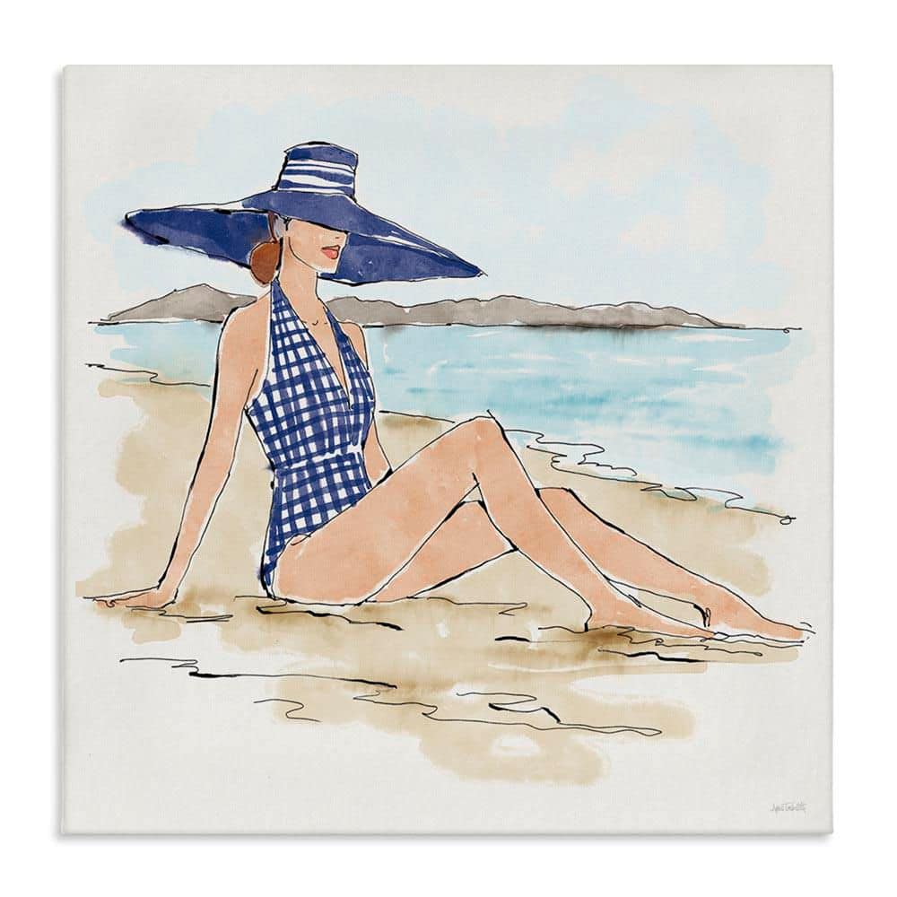 Sun Bathing Beauty by Anne Tavoletti Unframed People Graphic Art Print 17 in. x 17 in. price history on PriceWatchPro