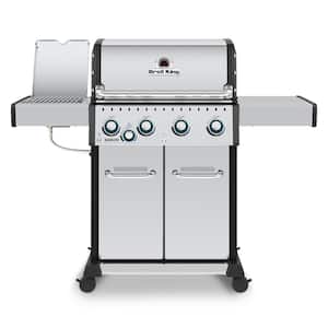 Baron S 440 Pro IR 4-Burner Natural Gas Grill in Stainless Steel with Infrared Side Burner