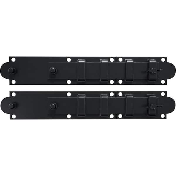 SteelTek Slide Bolt (Sold as Pair), 304-Stainless Steel, Powder Coated Black