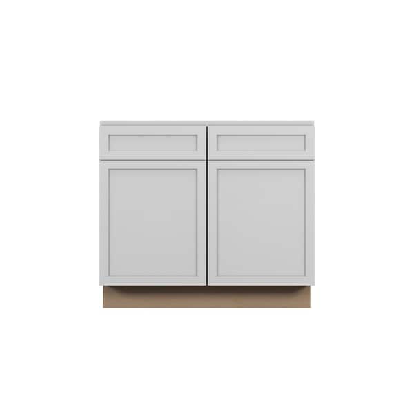 Westport Shaker 39 in. W x 34.5 in. H x 24 in. D in Painted White Plywood Assembled Base Cabinet