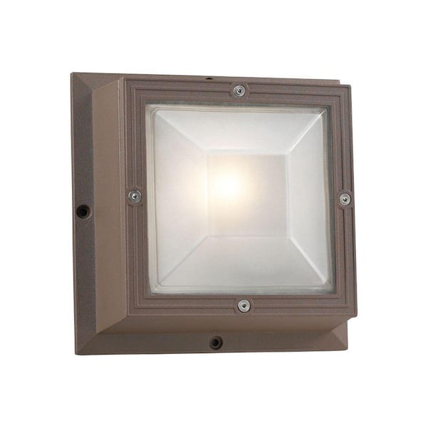 PLC Lighting 1 Light Outdoor Wall Sconce Bronze Finish Frost Glass