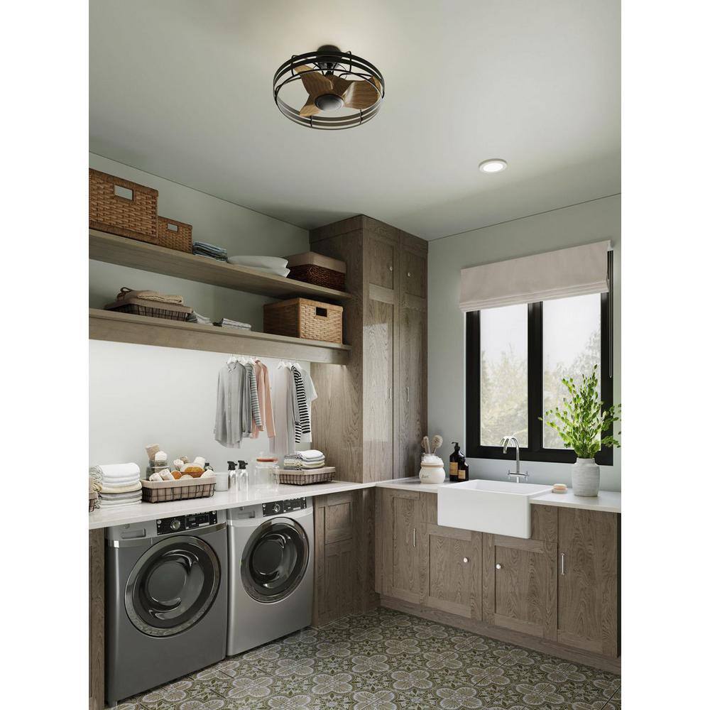 Graphite Industrial 26" Ceiling Fan with Remote and Lighting