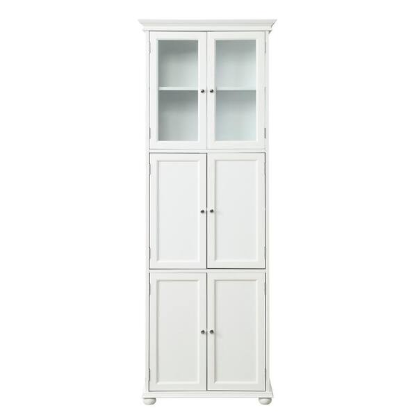 Bathroom Tall Cabinets Home Decorators Collection Hampton Harbor Tall Cabinet 25 in. W in  White-BF-23930-WH - The Home Depot
