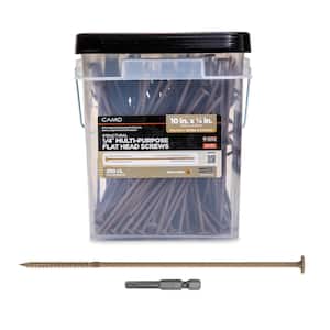 1/4 in. x 10 in. Star Drive Flat Head Multi-Purpose Structural Wood Screw - PROTECH Ultra 4 Exterior Coated (250-Pack)