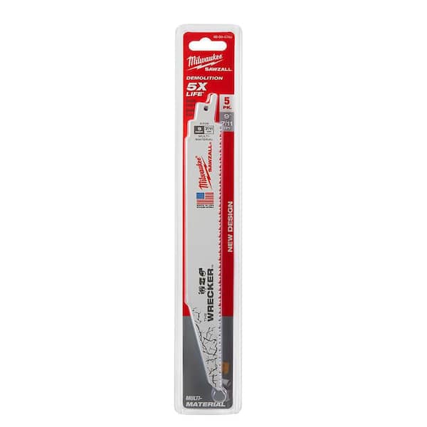 Torch 9 in.- 7/11 TPI WRECKER Demolition Multi-Material Cutting SAWZALL Reciprocating Saw Blades (10-Pack) Torch 9 in.- 7/11 TPI WRECKER Demolition Multi-Material Cutting SAWZALL Reciprocating Saw Blades (10-Pack)