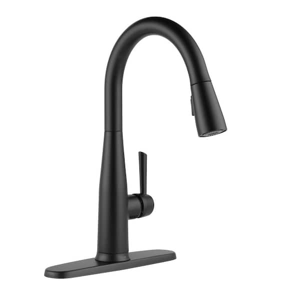Delta Essa Touch2O Single-Handle Pull-Down Sprayer Kitchen Faucet (Google Assistant, Alexa Compatible) in Matte Black