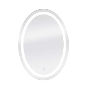 Edison 30 in. W x 42 in. H Oval Tri-Color Bathroom Vanity Mirror