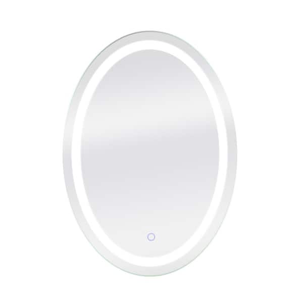 Dyconn Edison 30 in. W x 42 in. H Oval Tri-Color Bathroom Vanity Mirror
