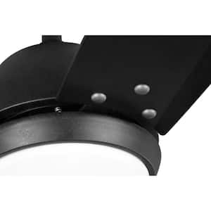 Oriole 60 in. Indoor Integrated LED Black Modern Ceiling Fan with Remote for Living Room and Bedroom