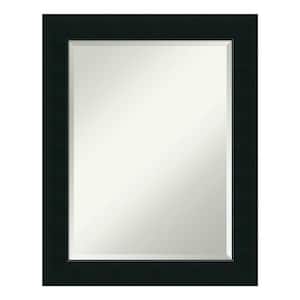 Corvino Black 23 in. x 29 in. Beveled Rectangle Wood Framed Bathroom Wall Mirror in Black