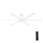 Kensgrove 64 in. LED White Ceiling Fan with Remote Control
