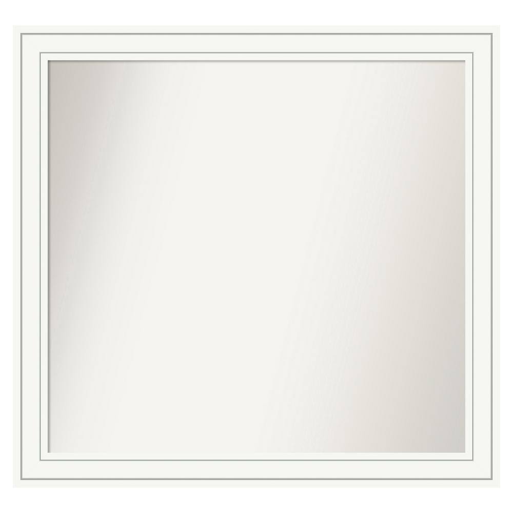 Craftsman White 39 in. x 37 in. Custom Non-Beveled Satin Wood Framed Bathroom Vanity Wall Mirror price history on PriceWatchPro