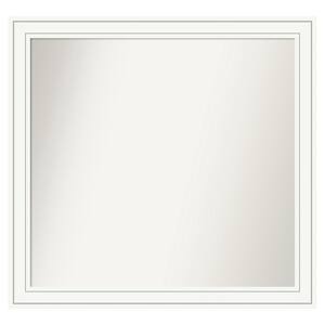 Craftsman White 39 in. x 37 in. Custom Non-Beveled Satin Wood Framed Bathroom Vanity Wall Mirror
