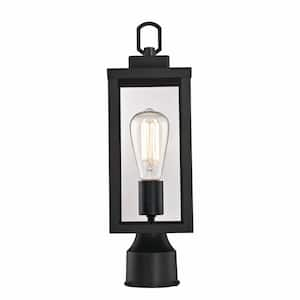 16.5 in. 1-Light Matte Black Waterproof Pole Lantern Light Post Fixture(2-pack)