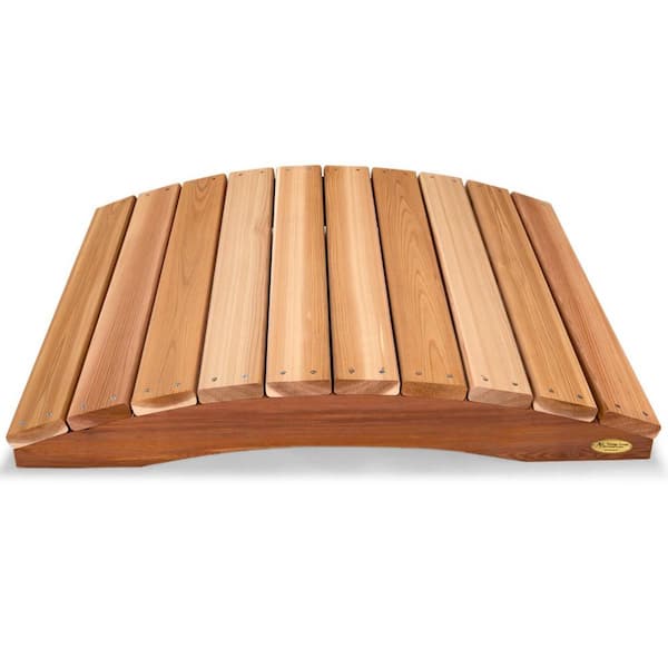 Unbranded Cedar Bridge, Outdoor Garden Walkway, 6 ft. x 6 ft., Blue Finish Wall Art