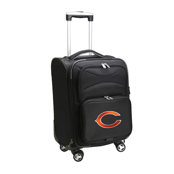 Denco NFL Chicago Bears 21 in. Black Carry-On Spinner Softside Suitcase
