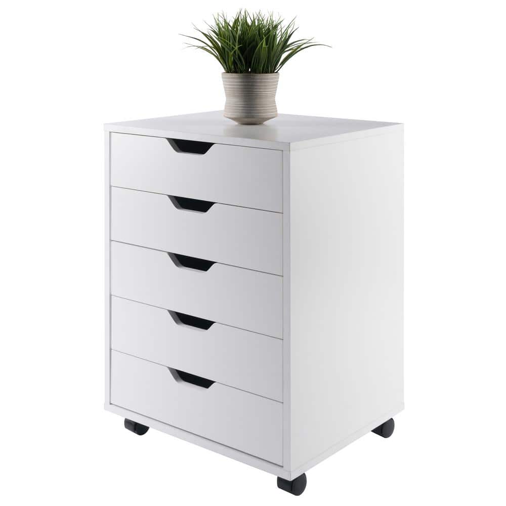 Winsome White 5-Drawer Versatile Storage Cabinet for Home Office
